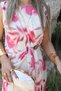 Pink Tulle Orjin Zero Sleeve Draped Buckle Dress - 4