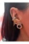 Brand Model Round Gold Earrings - 2