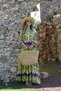 Purple-Neon Green Buttoned Sleeve Detail Dress - 4