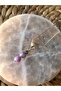 Steel Lepidolite Stone Necklace - 2