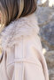 Cream Standard Size Collar Fur Detailed Cashmere Jacket - 6
