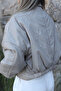 Gray Standard Size Slim Short Coat - 3