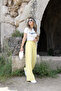 Yellow Elastic Waist Palazzo Bottoms - 2