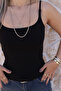 Black Push up Strapless Tank Top - 2