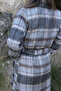 Smoke-grey buttoned maxi coat - 5