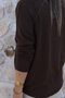 Coffee V Detail Blouse - 4