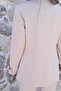 Beige collar buttoned jacket with folded sleeves - 6