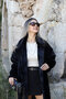 Black Standard Size Fur Coat - 3