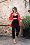 Black Natural Linen Trousers - 8