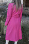 Pink standard size lined stamp coat - 5