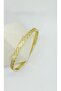 Twist Elegance – Burgu Taşlı Gold Kelepçe