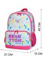 Patterned girl's 3-piece school bag set with double main compartment - 5