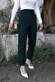 Emerald Green Orjin Flatolu Fabric Trousers