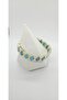 Blue Elastic Bracelet with Gold Plate Detail - 2