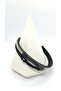 Shadow Line – Leather & Steel Men's Bracelet - 3