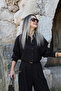Bitter Brown Long Shirt Buttoned Trousers Set - 3