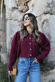 Claret Red Polo Collar Standard Size Thick Fabric - 5