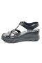 Boobril Genuine Leather Comfort Orthopedic Women's Sandals Black - 4