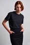 Women's 100% Organic Cotton Relaxed Black Fit Round Neck Black T-Shirt - 7