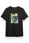 Demon Slayer Anime Gyutaro Poster Black Short-sleeved Men's Tshirt