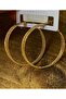 Bronze Color Luxury Showy Figured Hoop Earrings - 2