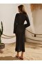 V-Neck Fit Silhouette Knitwear Dress - 7