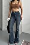 Women's Pensli Flared Jeans Trousers Medium Blue 7021-62 - 4