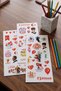 April 23 Sticker Set |   3 Sheets of Mini Stickers |   School Decoration and Gift Package Label |   50's -Kd1015 - 4