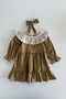 Baby Girl 100% Cotton Ruffle Dress and Headband Green |   Rg363 - 7
