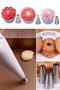 10 Piece Cream Piping Bag Set - Stainless Steel Tipped Cake Decoration Bag - 3