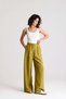 Women's Oil Green Premium Tencel Fabric Palazzo Pantalon 31074 - 6