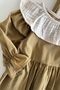 Baby Girl 100% Cotton Ruffle Dress and Headband Green |   Rg363 - 5