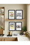 4 Pieces Wooden Frame Look No One Is Home Sweet Home Start Today Now Coffee Time Mdf Painting Set - 3