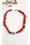 Alaçatı Branch Coral Natural Stone Evil Eye Necklace - 5