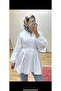 Women's Ribbed Button Detailed Trendy Shirt Quwi̇q - White - 3