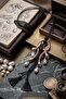 4-Headed Pearl Snake Skin Rope Long Necklace - 2