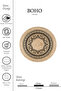 Boho 918 Black Mandala Patterned Natural Jute - 3