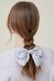 Satin Ribbon Bow Women's Hair Clip Gray