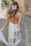 Satin Ribbon Bow Women's Hair Clip Gray - 4