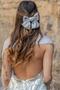Satin Ribbon Bow Women's Hair Clip Gray - 3
