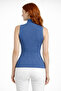 Turtleneck Ribbed Sleeveless Knitwear Blouse - 2
