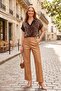 Women's Leopard Print Bat Short Sleeve Shirt - 7