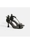 Women's Black Buckle Detailed Heeled Evening Dress Shoes