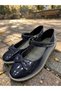 Patent Leather Velcro Thin Sole Ribbon Girls' Daily School Shoes - 5