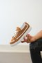 Ba0351 Lace-Up Leather Powder Daily Tan Color Sports Shoes - 5