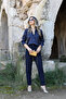 Navy Blue Flatolu Fabric Trousers - 4