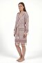 Hooded Unisex Peshtemal Bathrobe Seaside Stripe - 4