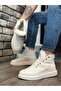 Ba0151 White Men's Style Sports Boots with Fur Inside and Laces - 3