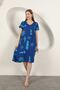 Comfortable Cut V-Neck Cotton Summer Dress - 7