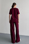 Women's Basic Half Sleeve V-Neck Modal Set 3197 - 4